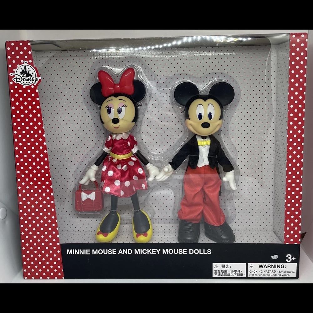 Disney Parks Minnie Mouse and Mickey Mouse Dolls